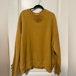 Men’s Abercrombie & fitch golden brown tan oversized crewneck sweater sweater